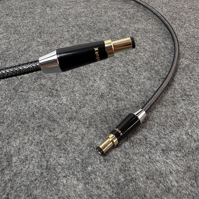 CUICUI EGG HiFi-Gleichstromkabel aus Sterlingsilber mit Luftfahrtsteckern, 0,5 mm2, Schwarz - Bild 1