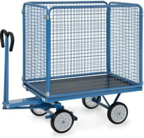 Fetra Handpritschenwagen 6443V in Blau mit Vollgummi-Reifen und 700kg Tragkraft - Bild 1