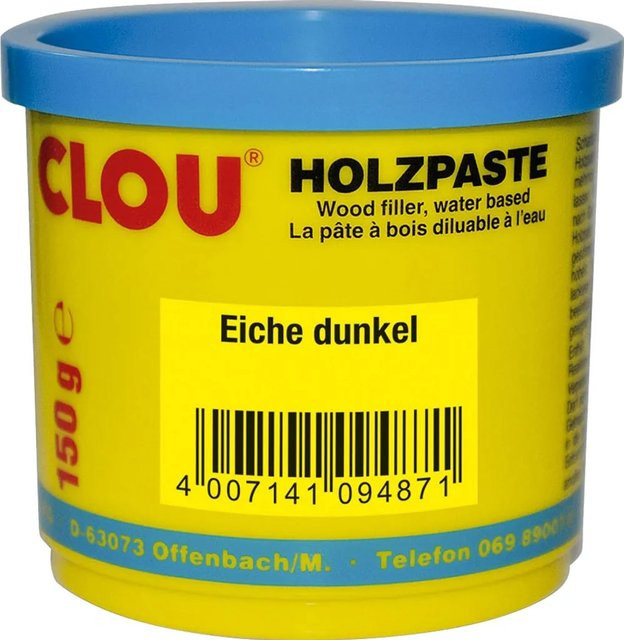 Clou Holzpaste wasservererdünnbar Eiche Dunkel 150 g - Bild 1