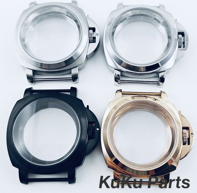 HUANXIAO Uhrengehäuse, Schwarz, Silber Roségold, 40 mm, Saphirglas - Bild 1