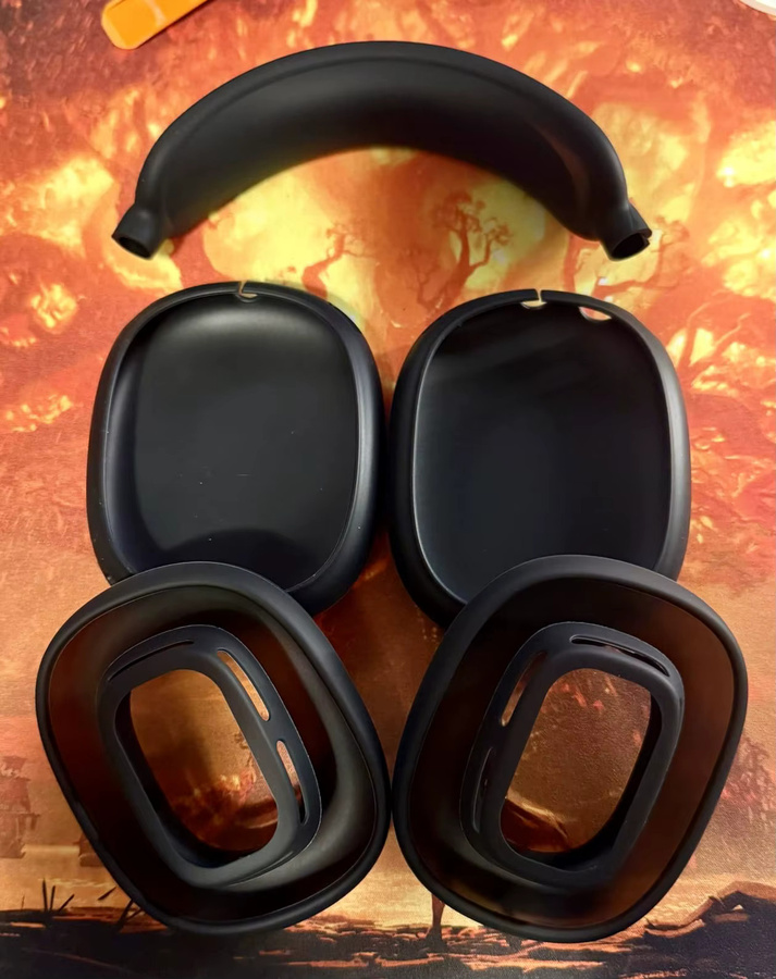 Schutzhülle für Apple AirPods Max Ohrpolster aus weichem Silikon, schweißfest und waschbar, in Blau oder Schwarz - Bild 2