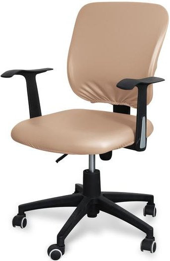 S-EMIGA Wasserdichter Bürostuhlbezug aus weichem Kunstleder in Beige - Bild 1