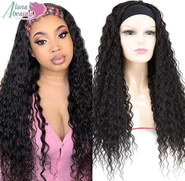 Anjo Plus Stirnband-Perücke, Afro Curly Water Wave, Damen, 28 Zoll - Bild 1