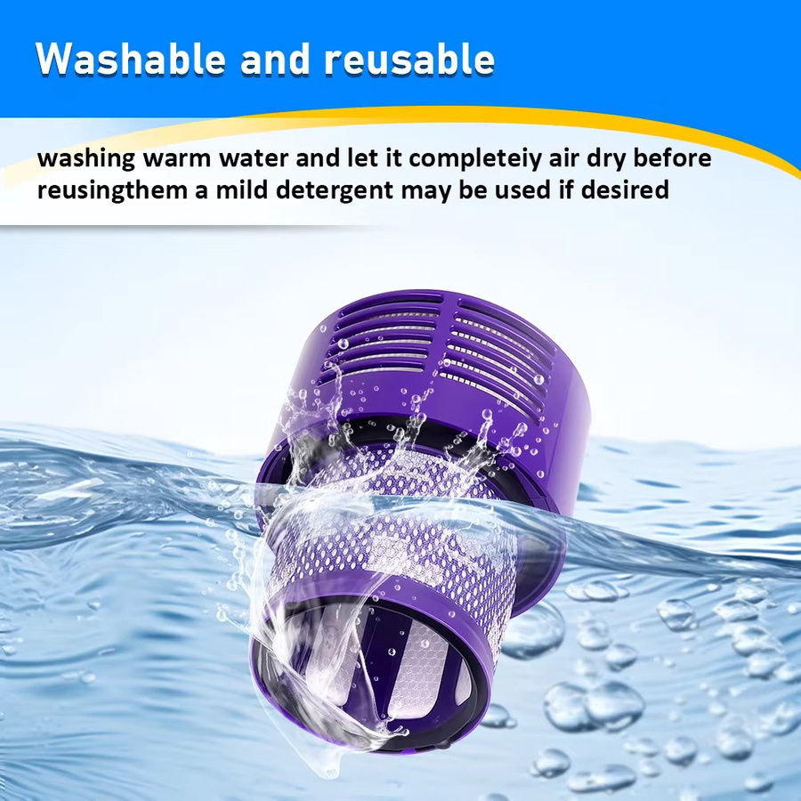 Dyson HEPA-Filter für V10 SV12 Roboter-Staubsauger, waschbarer Ersatzfilter in Purple - Bild 4