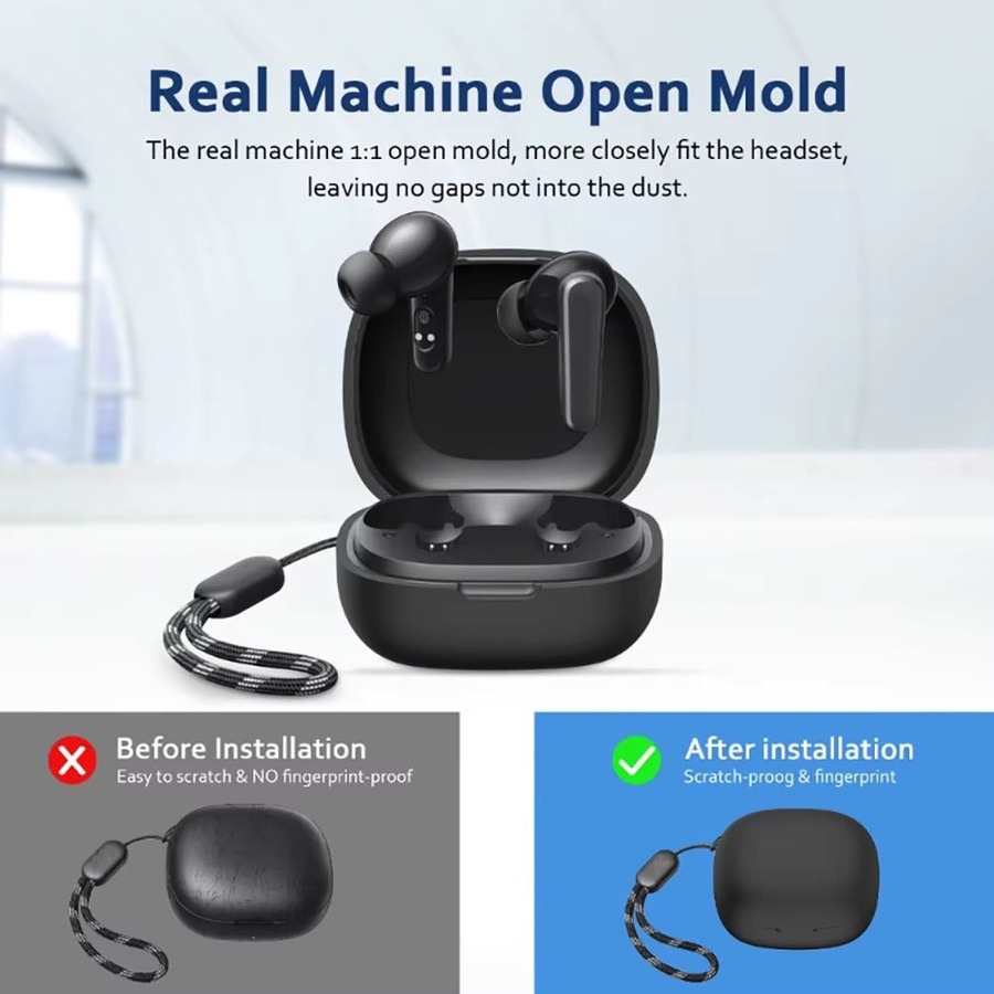 Anker Soundcore R50i Silikon-Kopfhörer-Schutzhülle, stoßfest und staubdicht, Schwarz - Bild 3