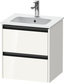 Duravit Waschtischunterschrank Ketho.2 in Weiß Hochglanz, wandhängend mit 2 Schubladen, B/T/H: 51 x 42 x 54,9 cm - Bild 1
