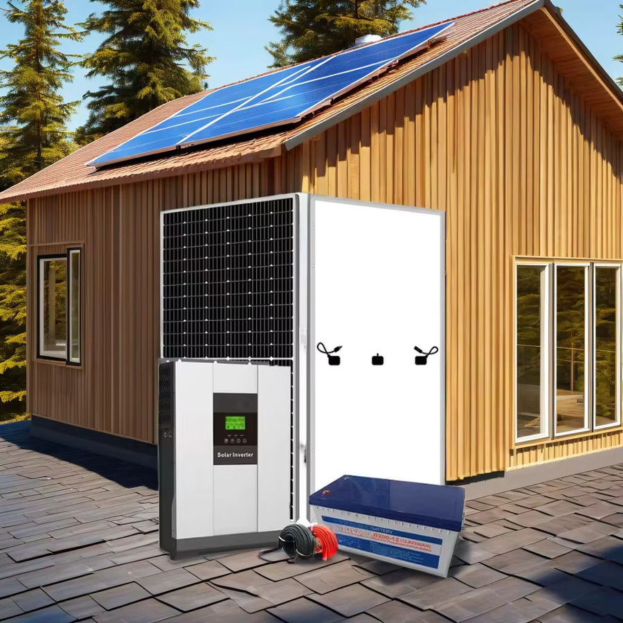 Hybrid 10 kW Solarsystem für den Heimgebrauch mit monokristallinen Silizium-Solarmodulen, MPPT-Controller und Lithium LiFePO4-Wechselrichter - Bild 2