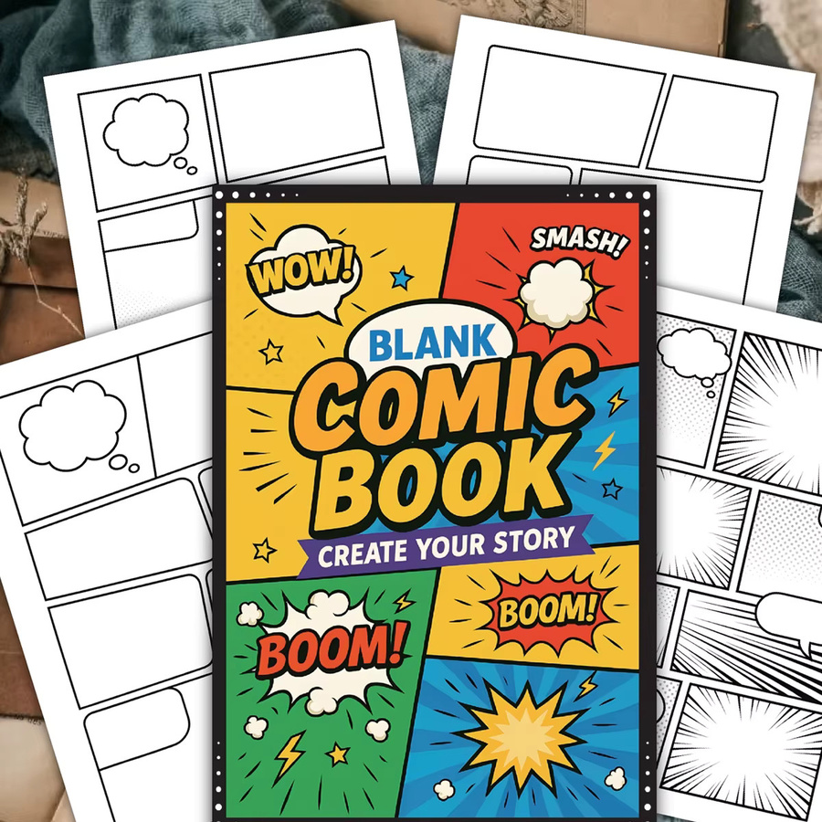 Manga Skizzenbuch mit 30 Blättern, Blanko Comic-Zeichenbuch für DIY-Grafikromane in Mehrfarben - Bild 4