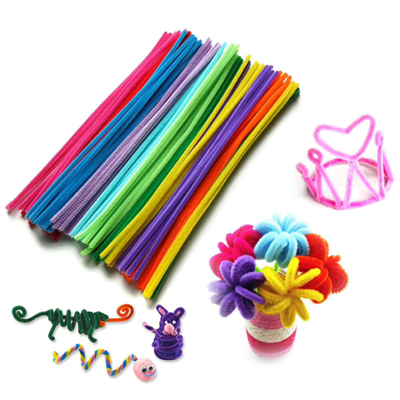 Bunte Chenille-Stiele von TMZ als flauschige Bastelmaterialien und Pfeifenreiniger für deine DIY-Dekorationen, Multicolor - Bild 3