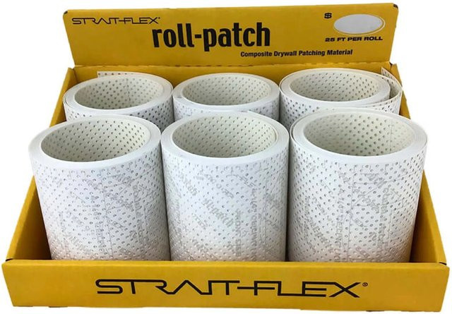 Strait-Flex Kantenprofil Roll-Patch 5,5 Zoll, 6 Rollen à 6,1 m, Papier, Weiß - Bild 1