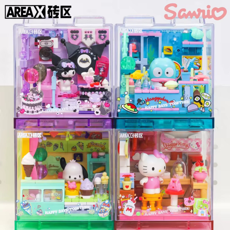 Sanrio Hello Kitty Bausteine Box, Modell Ornament, Set - Bild 1