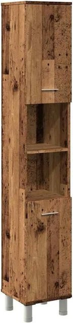 vidaXL Badschrank in Altholz-Optik Braun mit Regalfächern und Türen, B/T/H: 30 x 30 x 179 cm - Bild 1