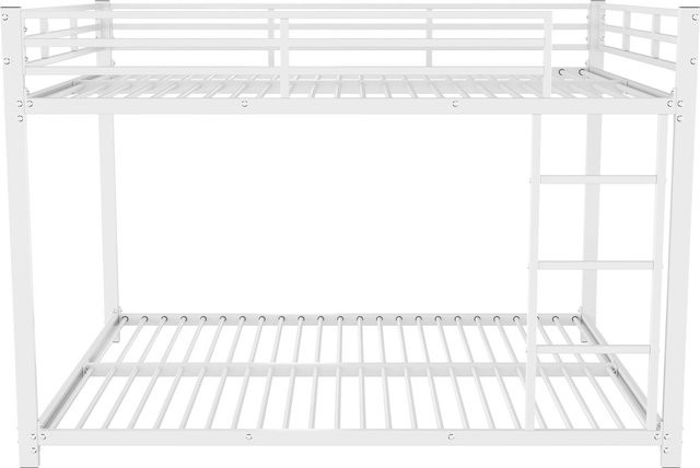 KOMHTOM Etagenbett aus Metall für Kinder in Weiß, Klassisches Design, B/T/H: 140 x 200 cm (ohne Matratze) - Bild 1
