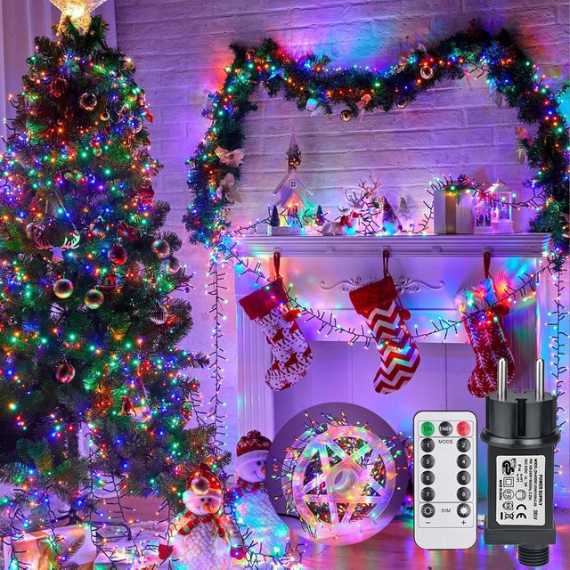 IEEYEEY LED Feuerwerkskörper Lichterkette für Weihnachten, Hochzeit und Party, 30–75 m Länge - Bild 1