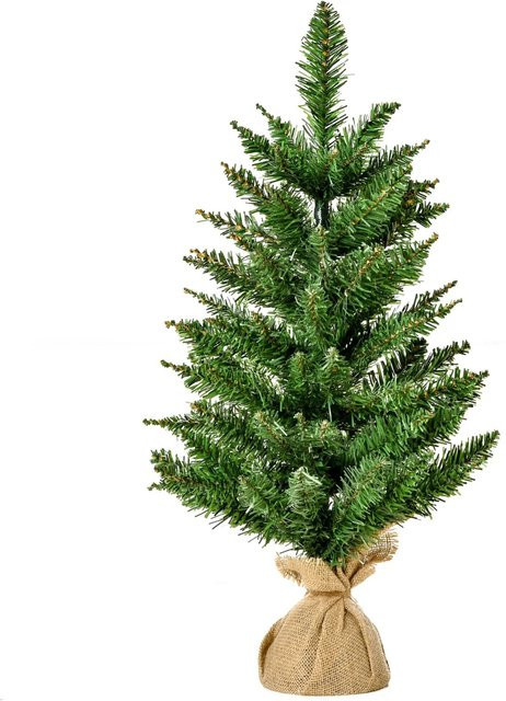 HOMCOM Weihnachtsbaum für den Tisch in Grün, Kunsttanne mit 70 Zweigen, Durchmesser: 44 cm, Höhe: 60 cm - Bild 1