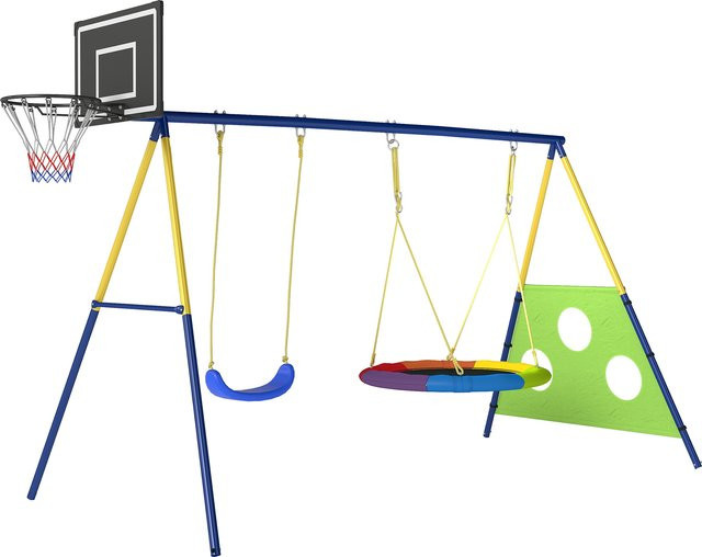 AIYAPLAY Schaukel-Set 4-in-1 Schaukelgestell mit Stahlgestell bis 150 kg - Bild 1