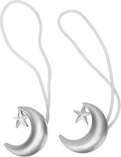 2er-Set Magnetische Vorhangraffhalter von CosyHome aus Zinklegierung in Silber - Bild 1
