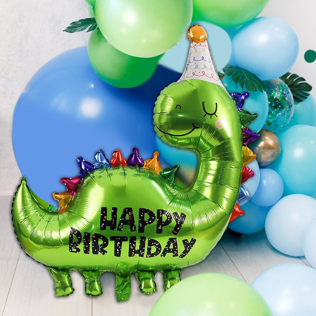 ZQNYCY Grüne Dinosaurier-Folienballons, Cartoon-Ballon - Bild 1
