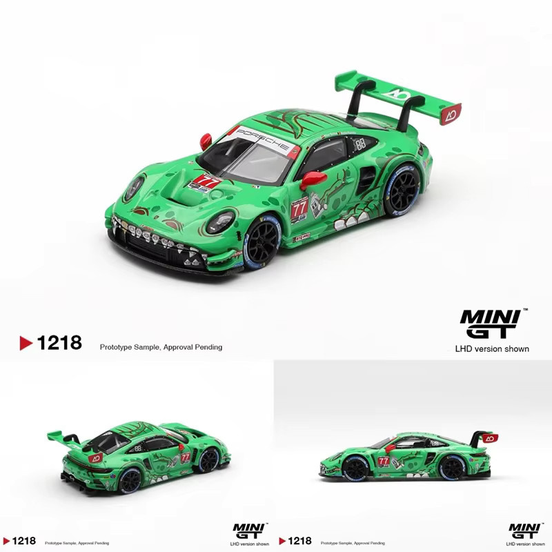 Bburago Minigt Porsche 911 GT3 R (992), Legierungsmodell, 1:64 - Bild 1