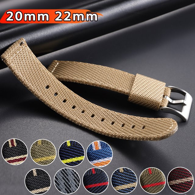 crazyband Uhrenarmband Nylon, Textil/NATO, Unisex, 20 mm, 22 mm - Bild 1