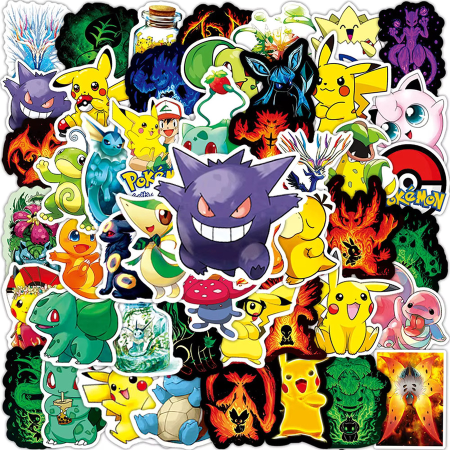 TAKARA TOMY Pokémon Sticker-Set, Pikachu Squirtle, 10-teiliges Set - Bild 3