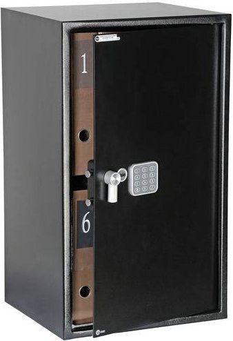Yale Möbeltresor YSV/695/DB1 mit elektronischem Zahlenschloss und Schlüsselschloss in Schwarz - Bild 1