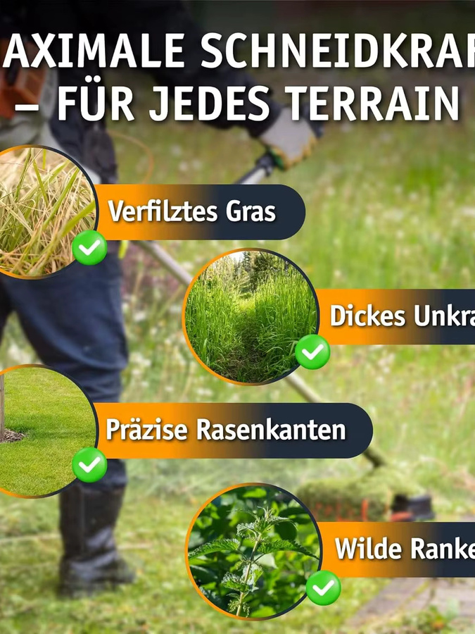 Grüner Rasenmähfaden als Ersatzfaden für Rasentrimmer, 6-kant Nylonfaden mit Durchmesser 3,0 mm, 100 Meter - Bild 7