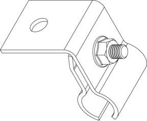 K2 Systems Rundfalzklemme 2001853 aus Edelstahl A2 in Silber - Bild 1