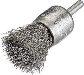 Osborn Pinselbürste D30 mit gewelltem Stahldraht 0,30 mm, Schaft 6 mm, Farbe Silber - Bild 1