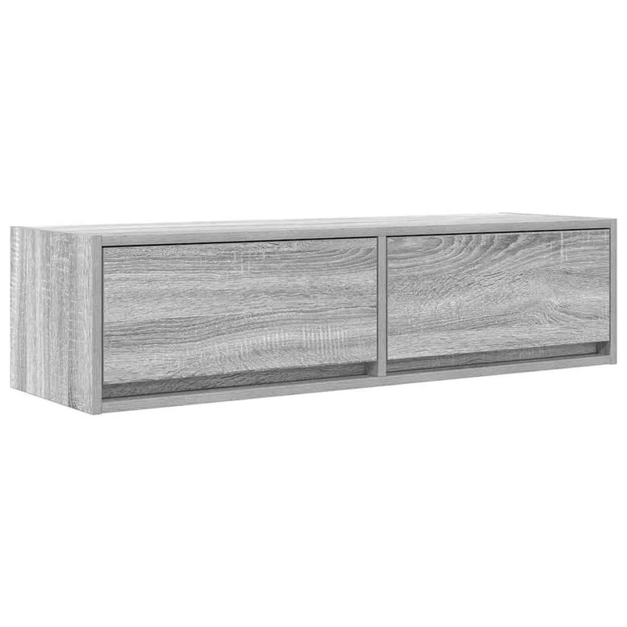 vidaXL TV-Schrank modern in Grau Sonoma aus Holzwerkstoff, B/T/H: 100 x 31 x 25,5 cm - Bild 2