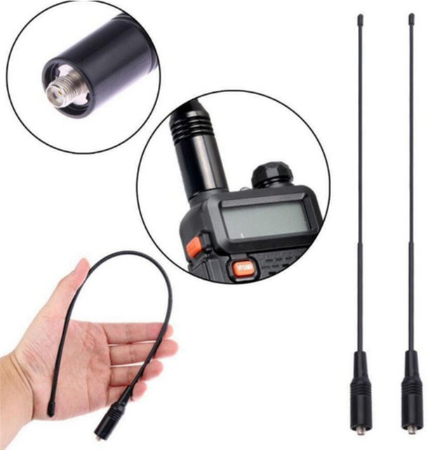 NA-771 Dualband Antenne mit SMA-Stecker für Baofeng UV-5R Walkie Talkie in Schwarz - Bild 1