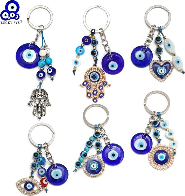 Schlüsselanhänger Lucky Eye, Fatima Hand, Elefant, Eule, Baum des Lebens, Unisex - Bild 1