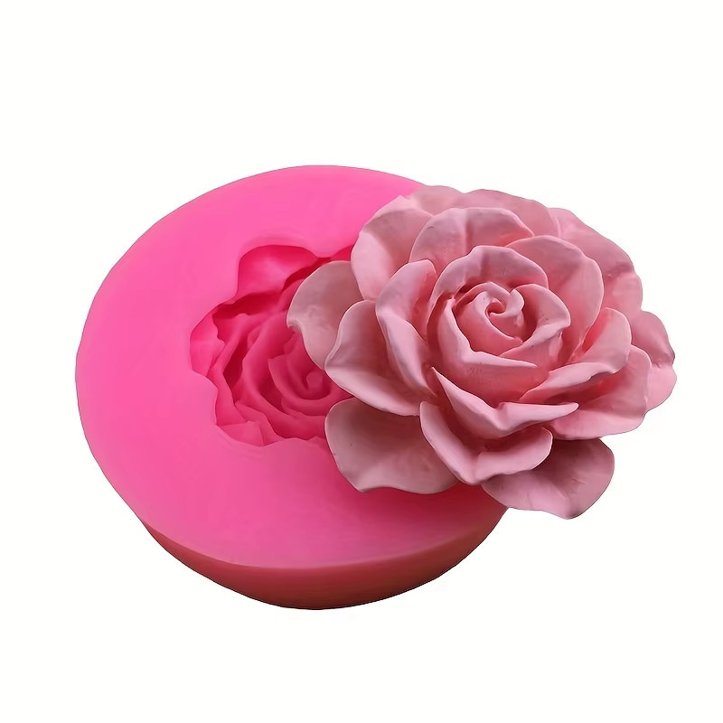 Silikonform für Blumenduftkerzen in Pink für DIY-Projekte, Seifen und Tonarbeiten - Bild 2