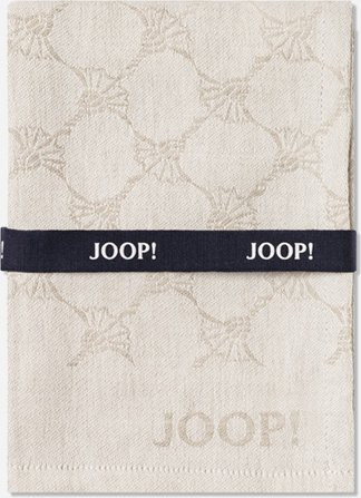 2er Set Geschirrtücher JOOP! CUISINE CORNFLOWER in Beige mit floralem Muster und hoher Saugfähigkeit - Bild 1
