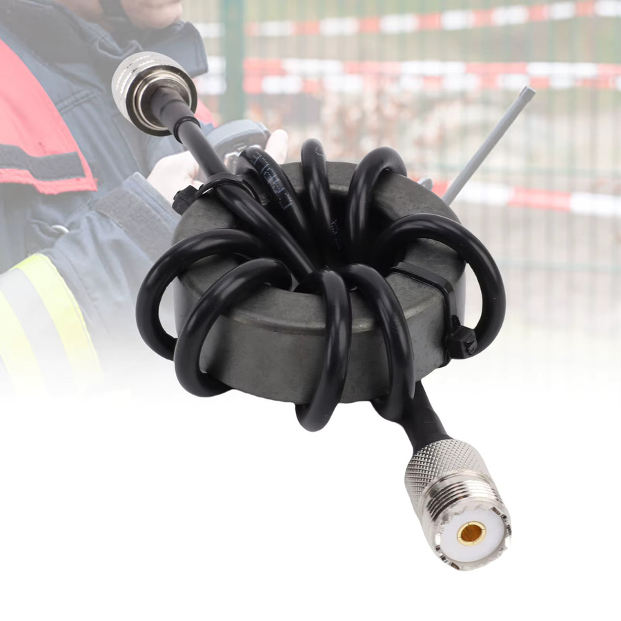 KKMOON ZP614 EM43 Kurzwellen-Choke-Magnetring 1,8 bis 30 MHz Anti-Interferenz 1:1 Stromtyp Balun 1000 W in Schwarz - Bild 2