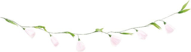 Rico Design Papierblumen Girlande in Rosa, Länge: 180 cm - Bild 1