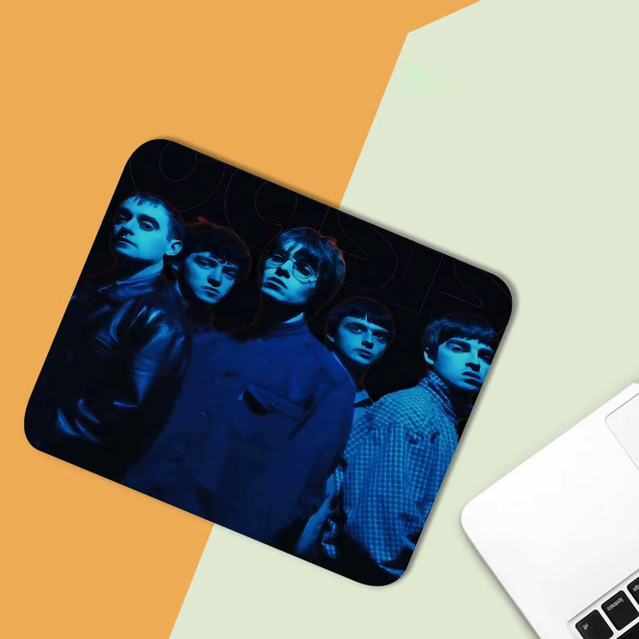 O-Oasis Band Shortcuts Mauspad aus Stoff mit rutschfester Gummibasis für Laptop und Heimcomputer - Bild 5