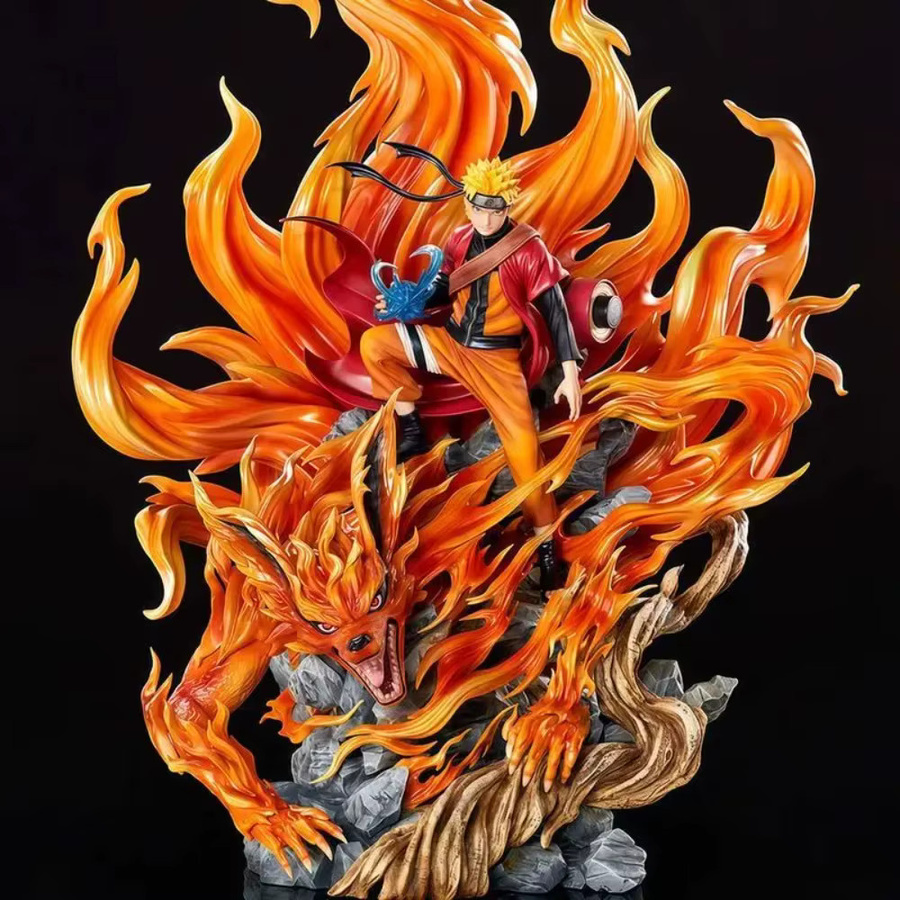 Bandai Naruto Uzumaki Kurama Mode Anime Action Figure aus PVC, Multicolor, Höhe: 43 cm - Bild 4