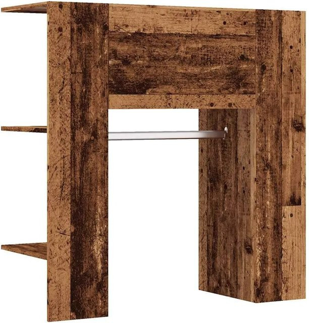 vidaXL Flurschrank in Altholz-Optik Braun mit Regalfächern und Kleiderstange, B/T/H: 97,5 x 37 x 99 cm - Bild 1