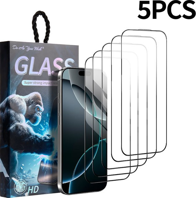 DO AS YOU WISH Panzerglas Display Schutz für iPhone 17 Pro Max 17 Air 16 15 14 13 12 Pro Max Plus Mini transparent - Bild 1