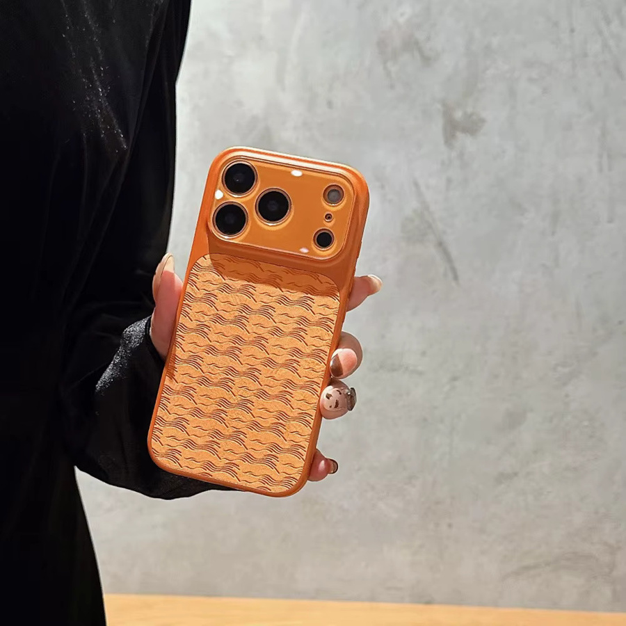 Mattierte Silikon-Telefonhülle mit Texturmuster für Apple iPhone 17 Air 16 15 14 13 Pro Max in Grau, rutschfeste Schutzhülle mit Stoßschutz - Bild 2