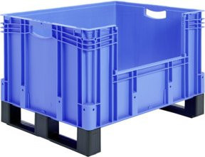 Bito Eurostapelbehälter XL Set 86426D mit Etikett, Blau, B/T/H: 80 x 60 x 52 cm - Bild 1
