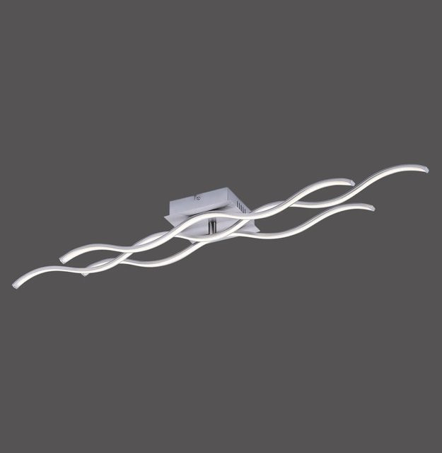 Just Light LED-Deckenleuchte Wave aus Stahl in Weiß, B: 97,5 cm, H: 16 cm - Bild 1