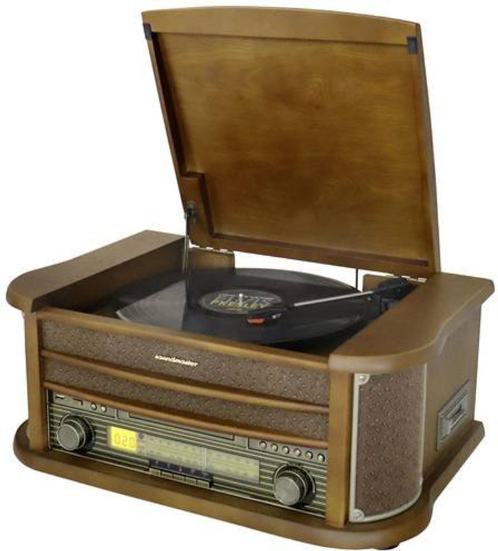 Soundmaster NR560 Musikanlage in Eiche mit USB-Plattenspieler, Bluetooth, CD und Radio AM/FM - Bild 3