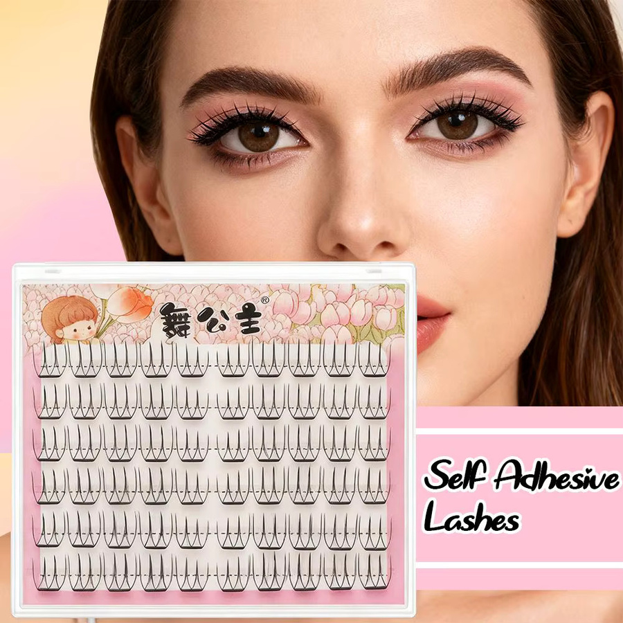 Wimperncluster zum Aufdrücken, kleberfrei, Manga-Wimpernverlängerung, Unisex - Bild 2