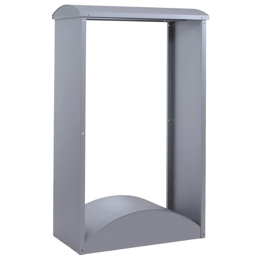 Brennholzlager MCW P77 aus Metall in Grau, Holzregal für Outdoor und Innenbereich, B/T/H: 160 x 98 x 50 cm - Bild 2