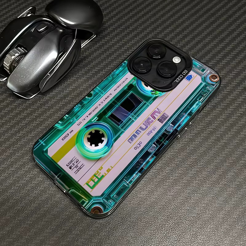 Retro-Kassettenband Handyhülle mit Galvanisierung für Xiaomi Redmi Note 14 Pro 4G Note 15 13 12 11 Pro Plus Note 13 Pro 5G Cover in Multicolour - Bild 5