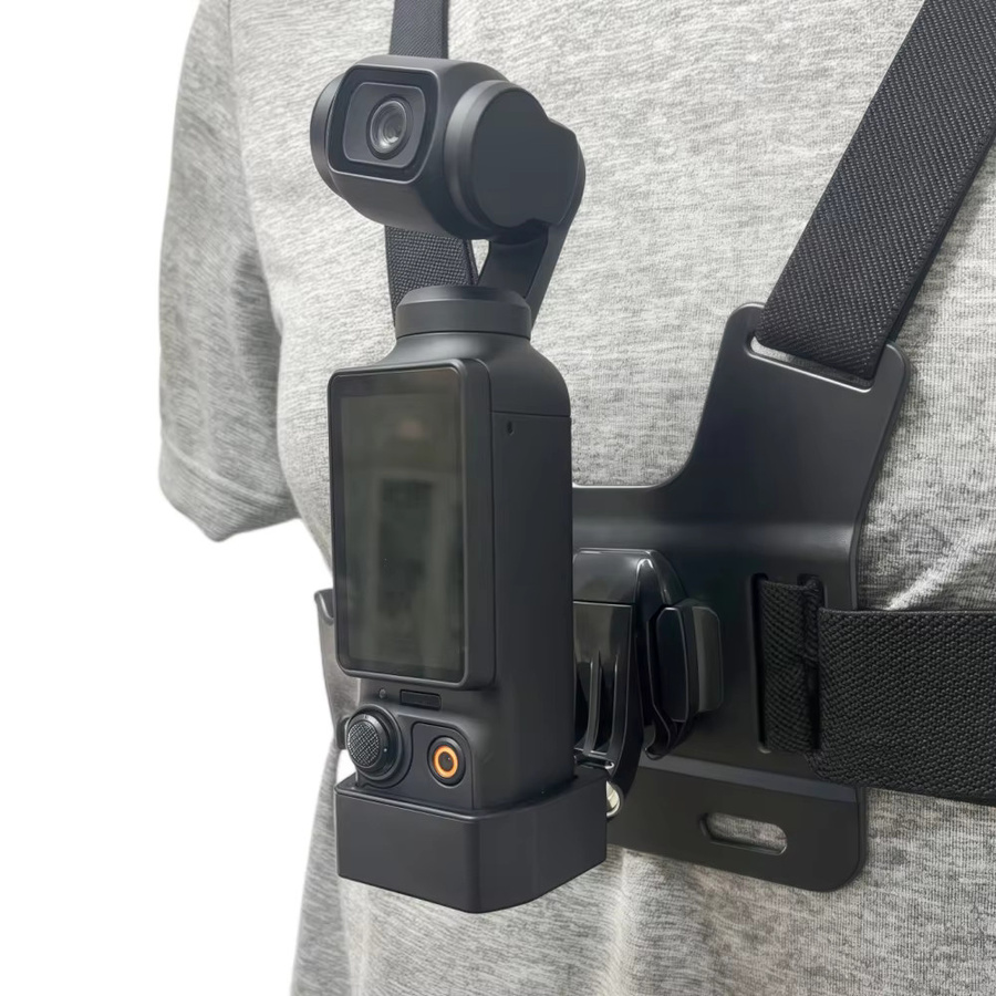 DJI OSMO Pocket 3 Brustgurt Halterung mit Erweiterungsadapter und festem Rahmen in Schwarz - Bild 3