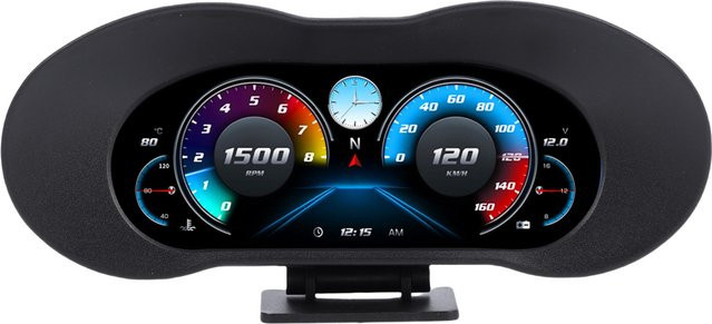 Neoglint Auto HUD Display Digitaler GPS Geschwindigkeitsmesser mit Drehzahlanzeige und Spannungswarnung in Schwarz - Bild 1