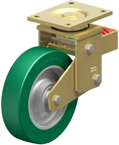Blickle LSFN-GST 250K Lenkrolle gefedert in Grün und Silber mit 250 mm Rad-Durchmesser und 1200 kg Tragfähigkeit - Bild 1